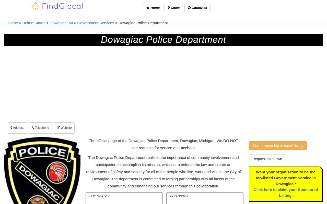 Dowagiac dispatch blotter arrest record view