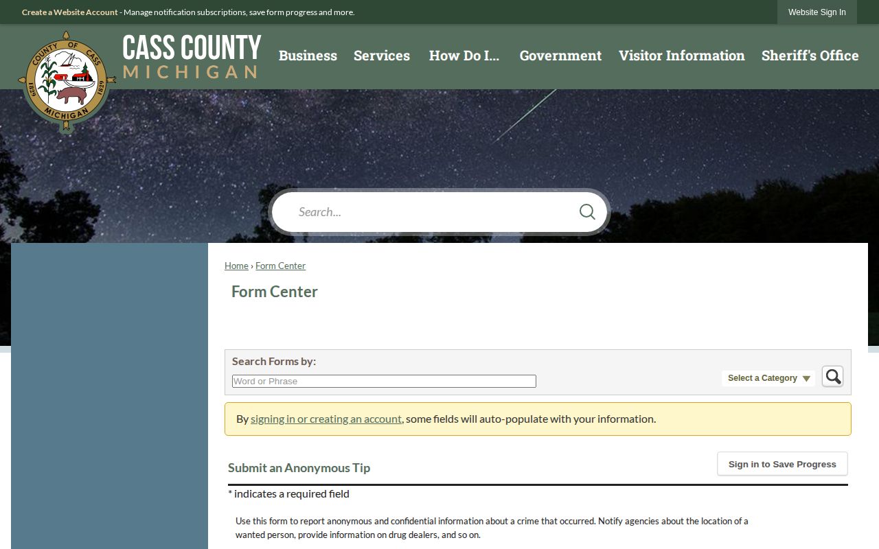 Cass County wanted-person anonymous tip form